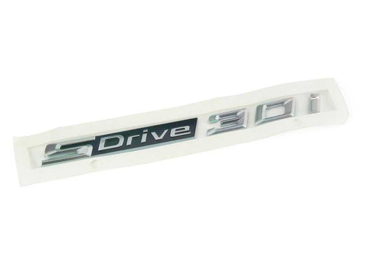Emblem "Sdrive 30i" OEM 51147458227 for BMW Z4 G29 Sdrive30i (HF41, HF42) from 11/2018 to 03/2026. Original BMW spare.