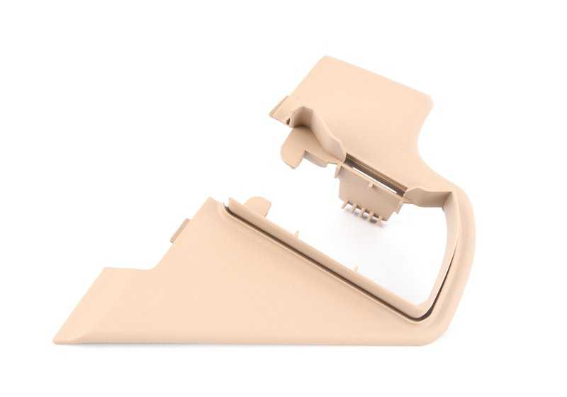 Tapa embellecedora izquierda de reposacabezas OEM 52108255355 para BMW E46 318Ci (modelos BP71, BP72, BP81, BP82, BW71, BW72, BW81, BW82, BY71, BY72). Color beige claro. Original BMW.