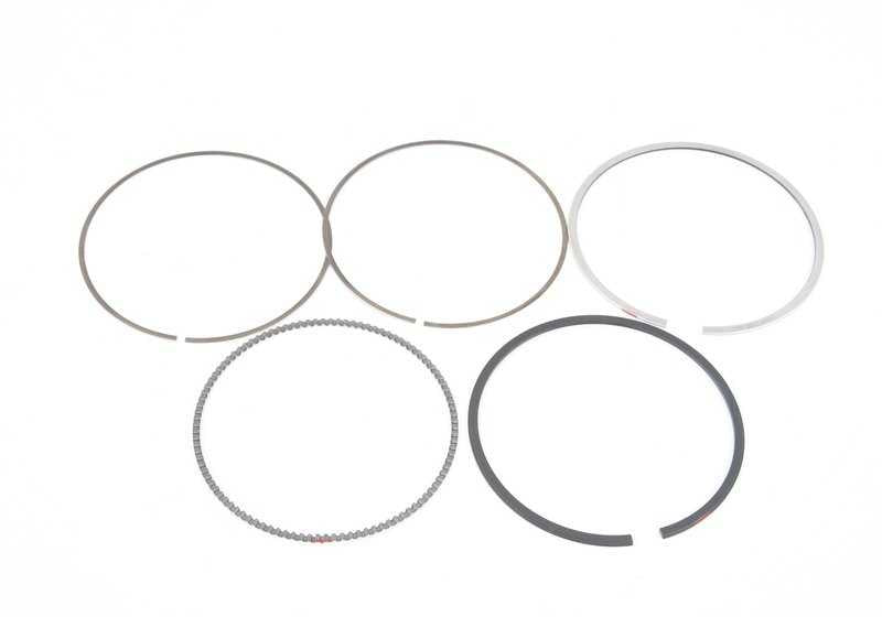 Juego de segmentos (aros) de pistón +0,25 OEM 11257610298 para BMW E82, E88, E90, E91, E92, E93, E60, E61, F01, F02, F15, E71, F16, E89. Compatible con motores N54. Original BMW.
