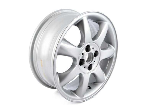 Llanta de aluminio Bridge Spoke 94 plata OEM 36116775684 para MINI R50, R53, R56, Clubman R55, Cabrio R52, Coupé R58, Roadster R59... y más. Original MINI.