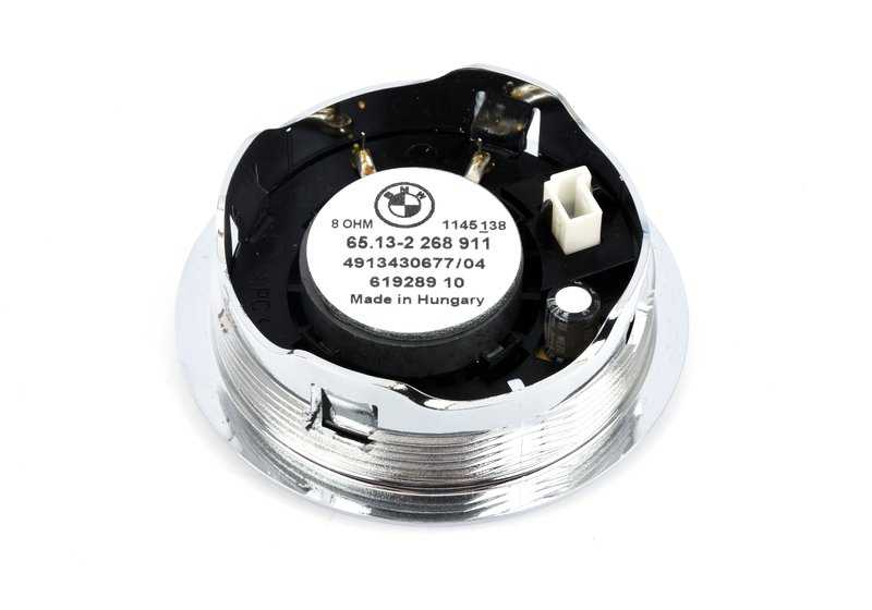 Altavoz de agudos cromado OEM 65132268911 para BMW Serie 3 (E36). Original BMW.