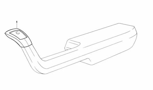 Apoyabrazos trasero izquierdo OEM 51421822723 para BMW E12. Original BMW.