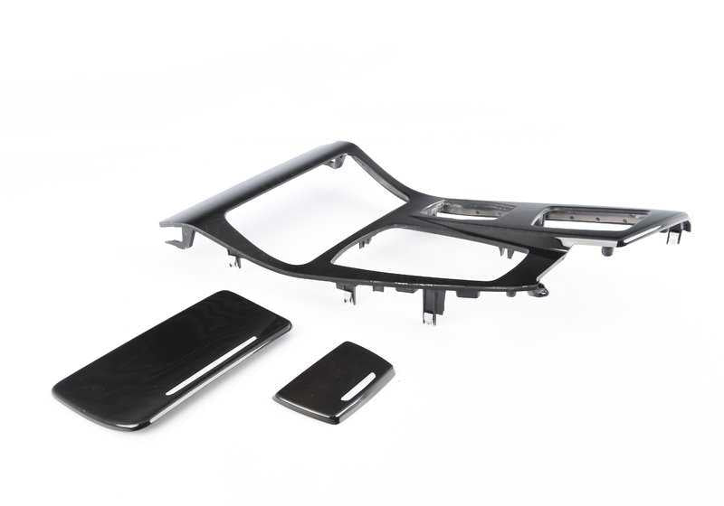 Embellecedores consola central madera Fresno marrón OEM 51169206389 para BMW F10, F10N, F11, F11N, F18, F18N. Original BMW.