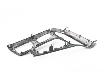 Embellecedores consola central madera Fresno marrón OEM 51169206389 para BMW F10, F10N, F11, F11N, F18, F18N. Original BMW.