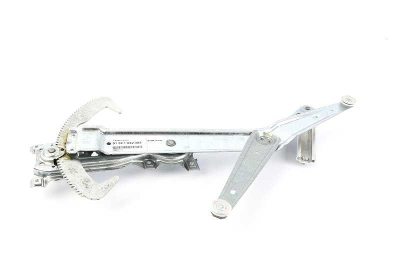 Elevador de ventanas delantero izquierdo para BMW Serie 3 E30 (OEM 51321932393). Original BMW