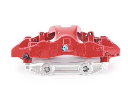 Cramp de frein avant M Performance OEM 34118745794 pour BMW F87 et F87N. Remplacement d'origine en rouge par logo M, uniquement compatible avec M Performance Sports Free System. BMW d'origine.