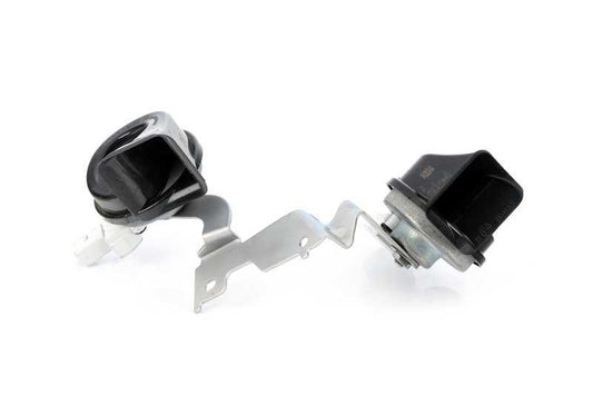 Bocina eléctrica con soporte OEM 61337356775 para MINI F54 (Clubman). Recambio original MINI.