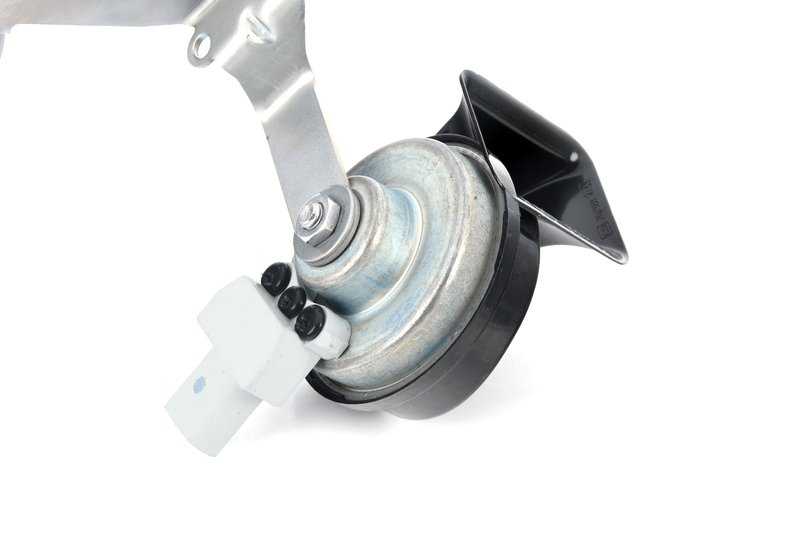 Bocina eléctrica con soporte OEM 61337356775 para MINI F54 (Clubman). Recambio original MINI.