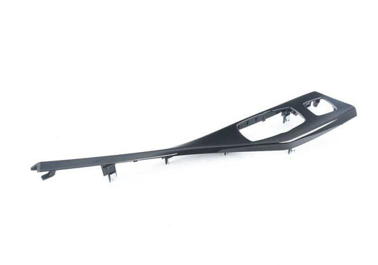 Embellecedor de consola central negro brillante OEM 51169343848 para BMW Serie 2 F22N y F23. Pieza original BMW.