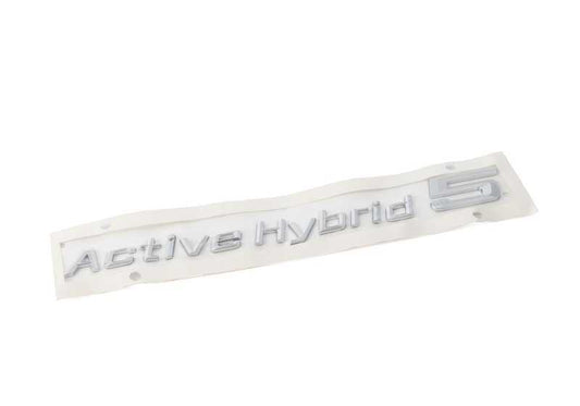 Emblem "Schriftzug" left lateral Oem 51147346549 for BMW F10, F11. Original BMW.