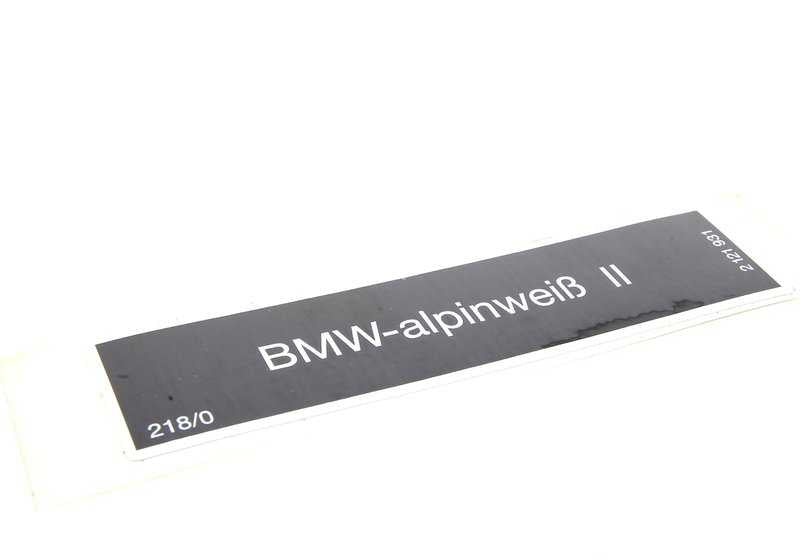 Warning plate for BMW E30, E36, E28, E34, E24, E32, E31 (OEM 51142121931). Genuine BMW.