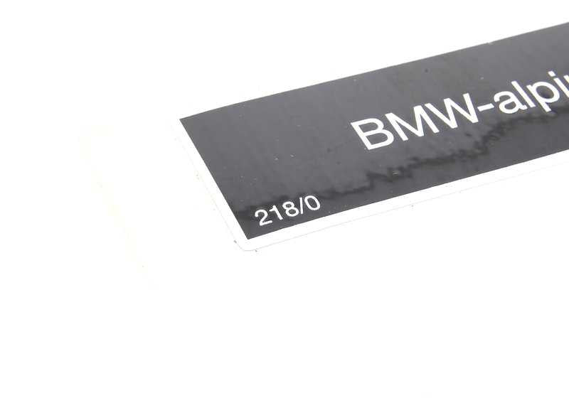 Warning plate for BMW E30, E36, E28, E34, E24, E32, E31 (OEM 51142121931). Genuine BMW.