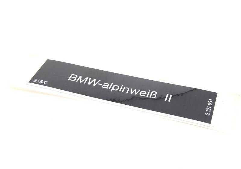 Warning plate for BMW E30, E36, E28, E34, E24, E32, E31 (OEM 51142121931). Genuine BMW.