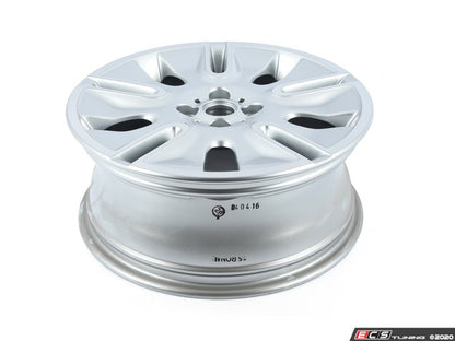 Jante de liga leve 7Jx17 ET48 prata OEM 36116789797 para MINI R56, R56 LCI, Clubman R55, R55 LCI, Cabrio R57, R57 LCI, Coupé R58, Roadster R59. MINI originais.