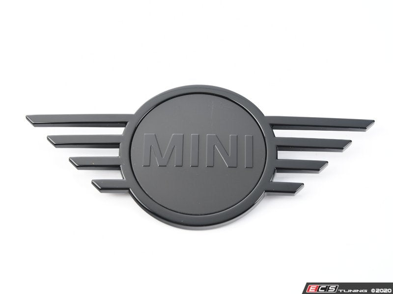 Emblema delantero MINI Piano Black (negro brillo) OEM 51149880865 para MINI Countryman F60, Countryman F60 LCI. Original MINI.