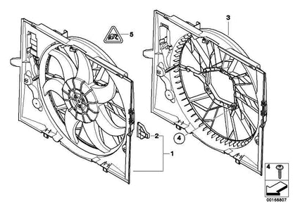 Cerco De Ventilador Con 600W Para Bmw E60 E61 E63 E64 E65 E66 . Original Recambios