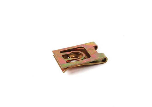 Sheet metal nut for BMW E21, E30, E28, E34, E39, E24, E23, E32 and E31 (OEM 16111152613). Genuine BMW.