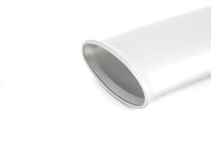 Cubierta tubo derecho decorativa plata OEM 51456973074 para MINI R50, R52, R53. Original MINI.