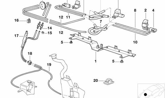 Conector de distribuição do limpador de para-brisa OEM 61668360212 para BMW E38. BMW originais.