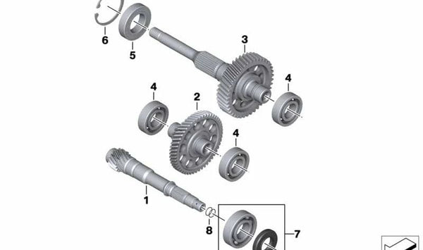 Rodamiento radial rígido OEM 07119981225 para motos BMW C 400 GT, C 400 X (K08, K09, 2018–2025). Original BMW Motorrad.