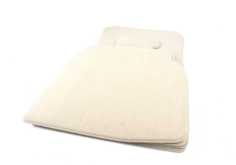 Alfombrillas de terciopelo color oyster OEM 51477234870 para BMW F07 (5 Series Gran Turismo) sin xDrive. Juego de 4 piezas para plazas delanteras y traseras. Original BMW.