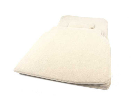 Alfombrillas de terciopelo color oyster OEM 51477234870 para BMW F07 (5 Series Gran Turismo) sin xDrive. Juego de 4 piezas para plazas delanteras y traseras. Original BMW.
