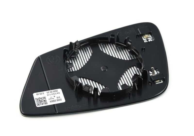 Cristal retrovisor derecho calefactable convexo OEM 51167461792 para BMW F39, G29. Recambio original BMW.