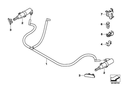Tapa Tapita Boquilla Pulverizadora Lavafaros Imprimada Para Bmw E90 E91 . Original Bmw. Recambios