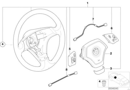 Interruptor Radio/teléfono Multifunción Volante Para Bmw E46. Original Recambios