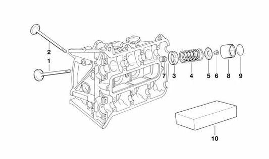 Platillo de válvulas OEM 11341460132 para motos BMW K75, K100, K100 LT... y más. Original BMW Motorrad.