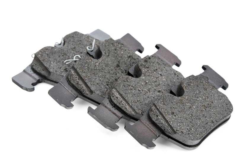 Juego de pastillas de freno traseras sin amianto OEM 34206885600 para BMW F40, F44, F39 y MINI F54, F60. Original BMW y MINI.
