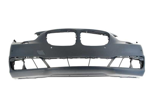 Paragolpes delantero imprimado con sensores PDC y vista lateral OEM 51117332666 para BMW F07N Gran Turismo. Original BMW.
