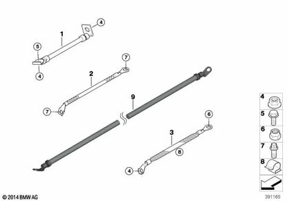 Anti-noise tape for BMW X5 E70, E70N, F15, F85, X6 E71, E72, F16, F86 (OEM 12427568573). Genuine BMW