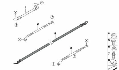 OEM mass cable 12427565100 for BMW X5 E70, E70N and BMW X6 E71. Original BMW.
