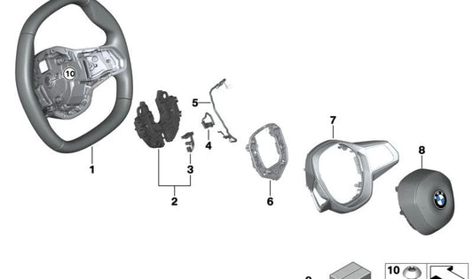 Volante deportivo OEM 32335A95150 para BMW G60 y G61 (i5 eDrive, i5 xDrive, 550e). Compatible con todos los modelos mencionados. Original BMW.