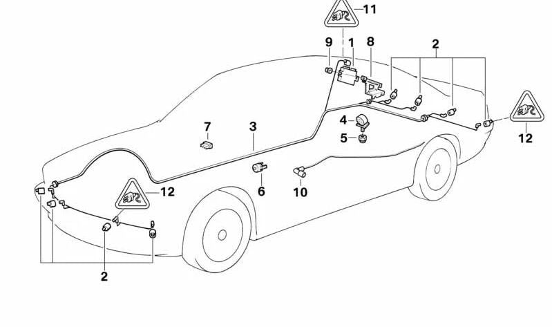 Module de commande PDC OEM 66209129812 pour BMW Série 7 E38 (728i, 728iL, 730d, 735i). Véritable BMW.
