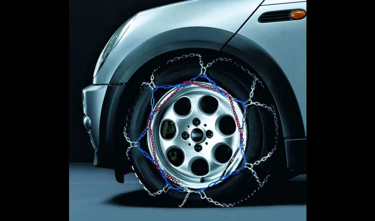 Sistema de cadena de nieve Rud-Matic Disc OEM 36110140042 para MINI R50, R56, F56, Clubman R55, Cabrio R52... y más. Original MINI.