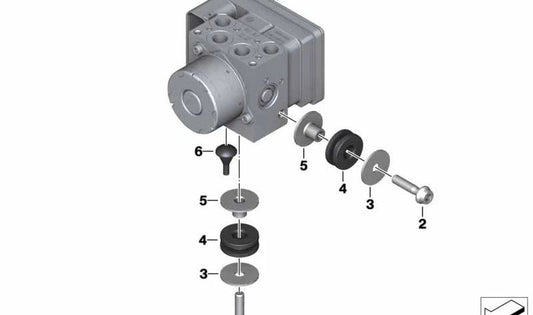 Modulador de pressão do freio ABS OEM 34511542798 Para motocicletas BMW G 310 GS (K02), G 310 R (K03). BMW Motorrad original.