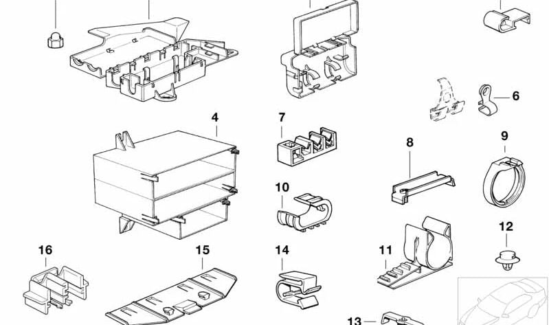 Staffelunterstützung für BMW 3 E36, Z4 E85, E86, E89 (OEM 61138353299). Original BMW