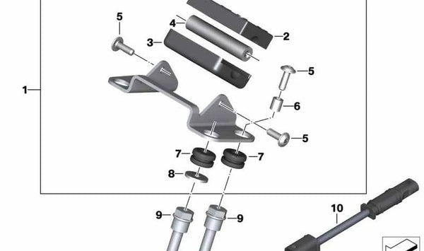 Casquillo separador OEM 71607680518 para BMW Motorrad F 700 GS, F 650 GS, F 800 GS, G 310 GS, G 310 R. Original BMW Motorrad.