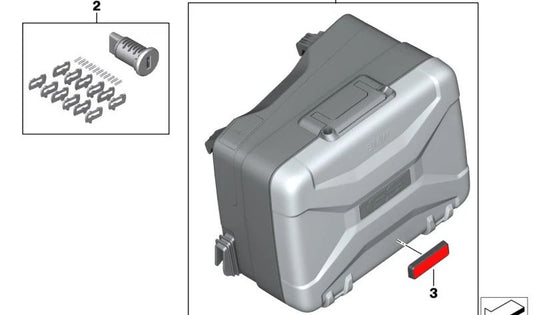 Alojamiento reflector delantero OEM 63149899378 para BMW F 750 GS, F 800 GS, F 850 GS, F 900 GS. Original BMW Motorrad.