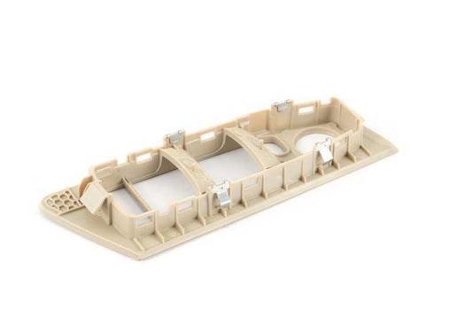 Embellecedor izquierdo consola central beige OEM 51417438573 para BMW G30, G30N, G31, G31N, G38. Original BMW.