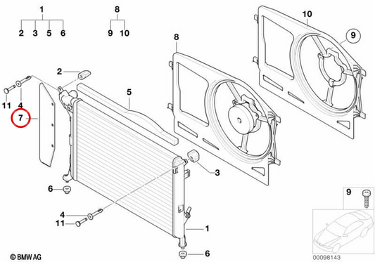 OEM-Luftleitblech 17107510087 für MINI R50 One, One 1.4i, One 1.6i, Cooper und MINI Cabrio R52 Cooper... u. mehr. Original MINI.