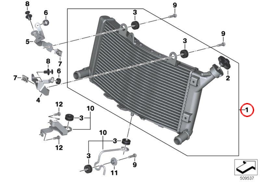 Fluido di raffreddamento OEM 17111600196 per motociclette BMW F750GS, F850GS, avventura F850GS. BMW MOTORAD originale.