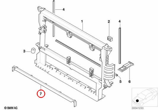 OEM -Kältemitteladapter 1711247357 für BMW E38. Original BMW.