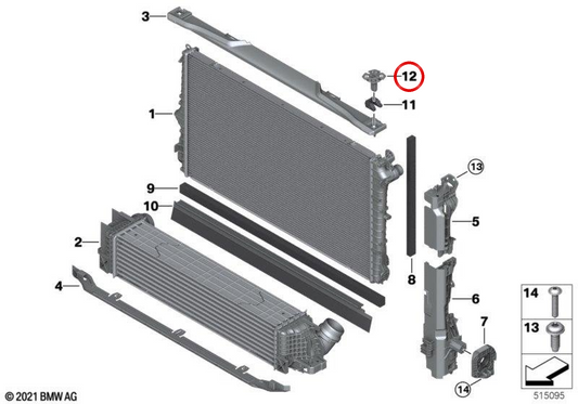 OEM 17115A0688 Setelement für BMW U06 (Active Tourer Serie 2). Original BMW.