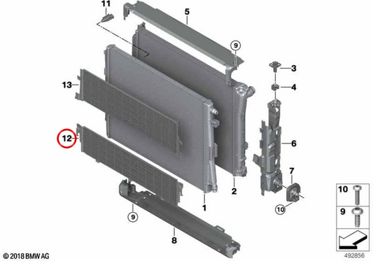 Proteção antigravilha inferior OEM 17115A5A571 para BMW G20, G21, G22, G26 LCI... e mais. Original BMW.