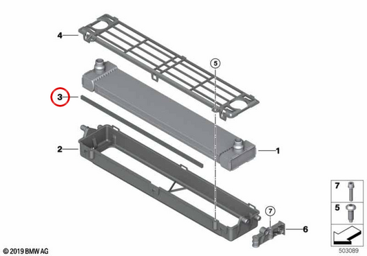 **Faixa de vedação OEM 17117594626 para BMW F95, F96. BMW original**