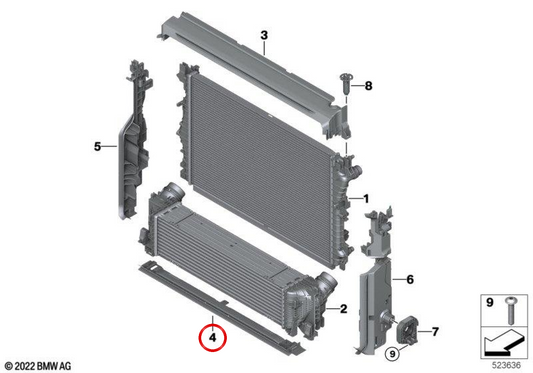 Lower Cover OEM 17117925828 for BMW G60, G61, G70. Original BMW.