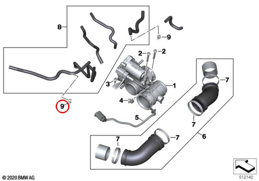 Abzugsfeder-Schelle 12,5 mm OEM 17128619462 für BMW Motorräder R 18, R 18 Classic, R 18 Roctane, R 18 B, R 18 Transcontinental... und mehr. Original BMW Motorrad
